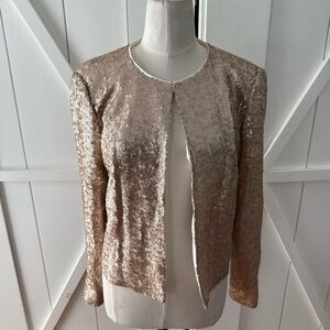 Rachel Zoe Sequin Blazer in Gold